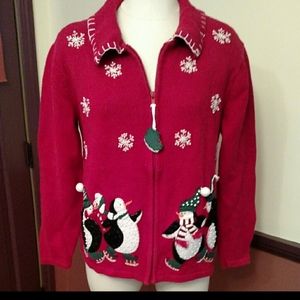 True ugly Christmas sweater vintage penguin